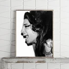 Amy Winehouse черно-белый фотопостер холст картина музыка ПЕВЕЦ звезда искусство печать, Картина Настенная гостиная домашний декор