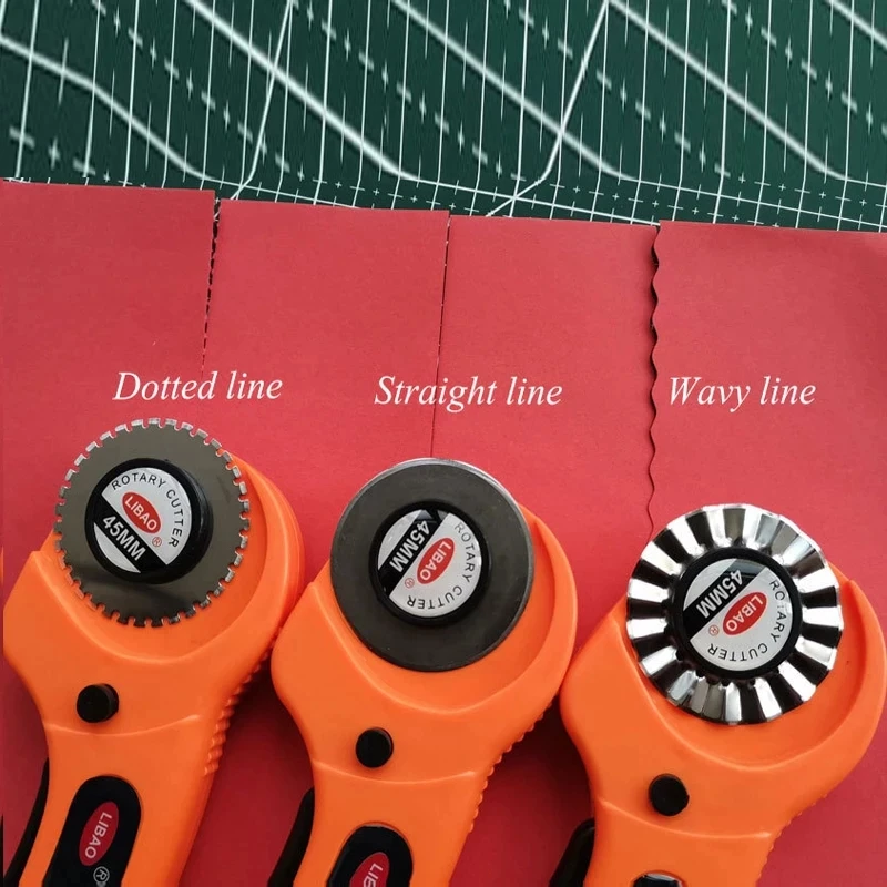 

Wavy Line Rotary Cutter DIY Arts Crafts Cutting Cloth Tool Patchwork Roller Wheel Knife Leather Paper Fabric Sewing Accessorie