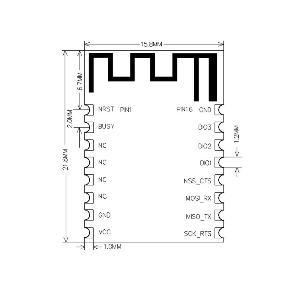 Taidacent 2000m LoRa CSS модуляция 2 4G SPI интерфейс Lora RF трансивер для летательного аппарата