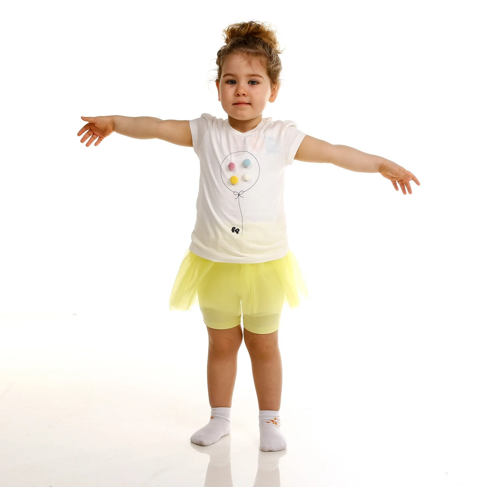 Ebebek Fisher Price/комплект из футболки и шорт с изображением панды для маленьких