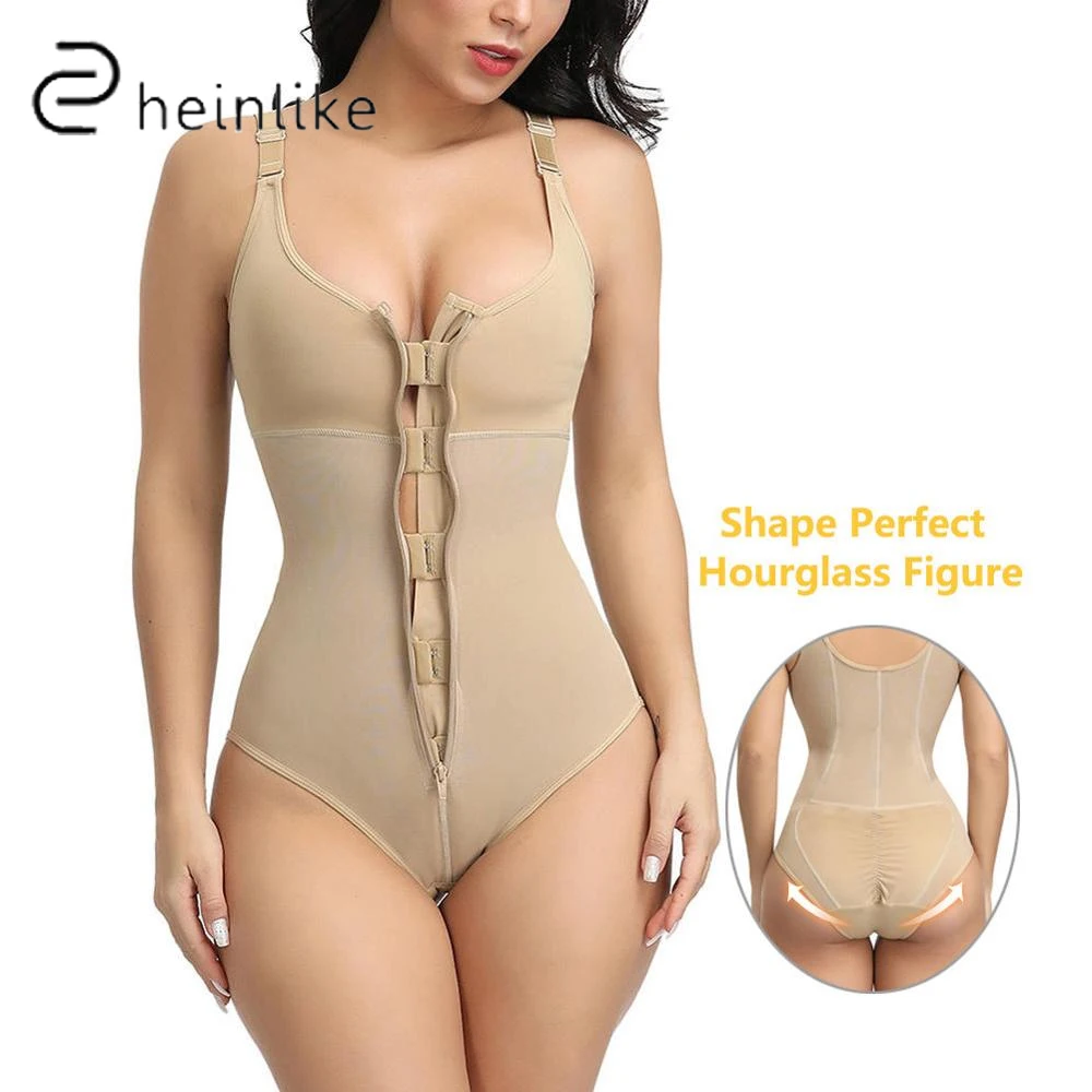 

Women Underwear Shapewear Tummy Control Waist Trainer Cincher Zipper Postpartum Recovery Skims Shapers Hip Lifter Bodysuit Fajas