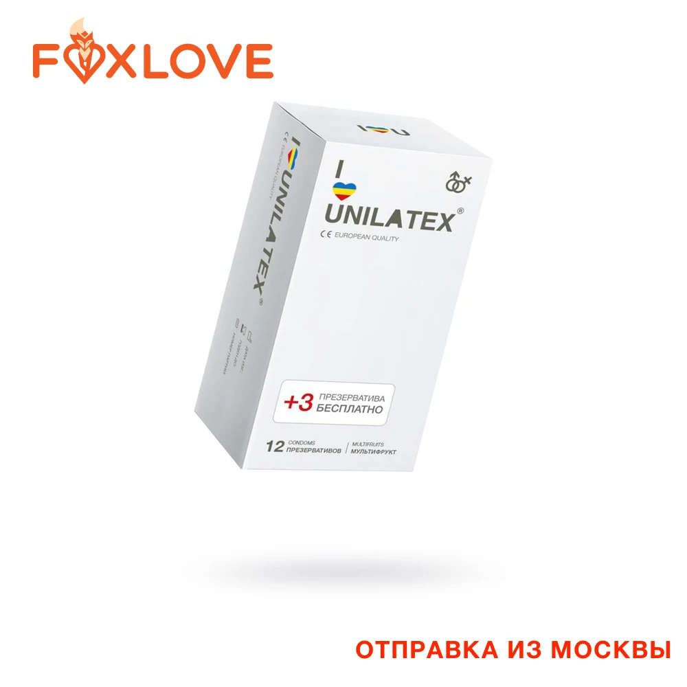 Презервативы Unilatex Multifrutis №12+3 ароматизированные цветные|Презервативы| |