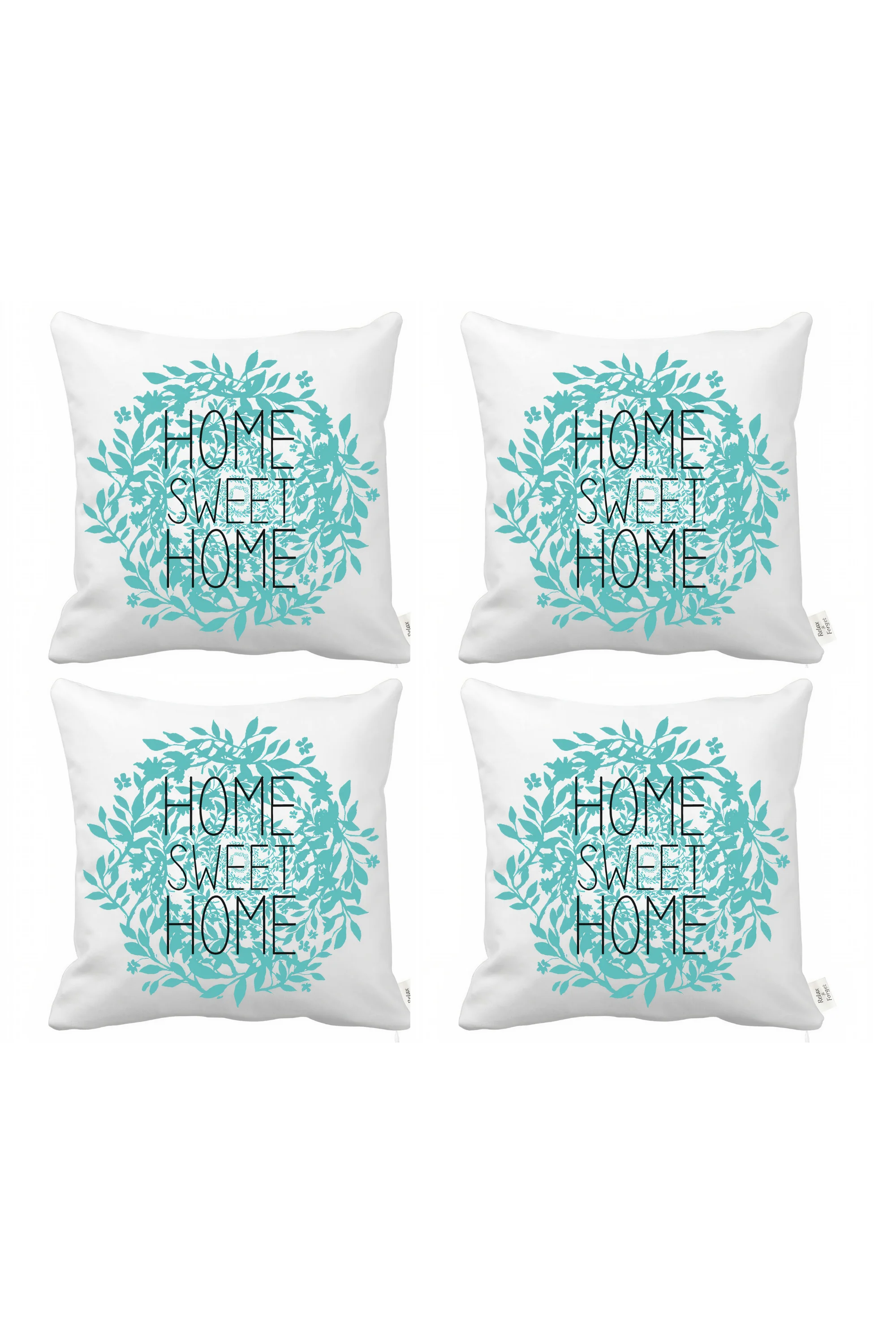 

WHITE LIGHT BLUE 4 PCS DECORATIVE 45X45 CM PILLOW CASE 2021 MODERN PRINT,HOME SWEET HOME MODEL,DIRT-STAIN-REPELLENT PILLOW CASE