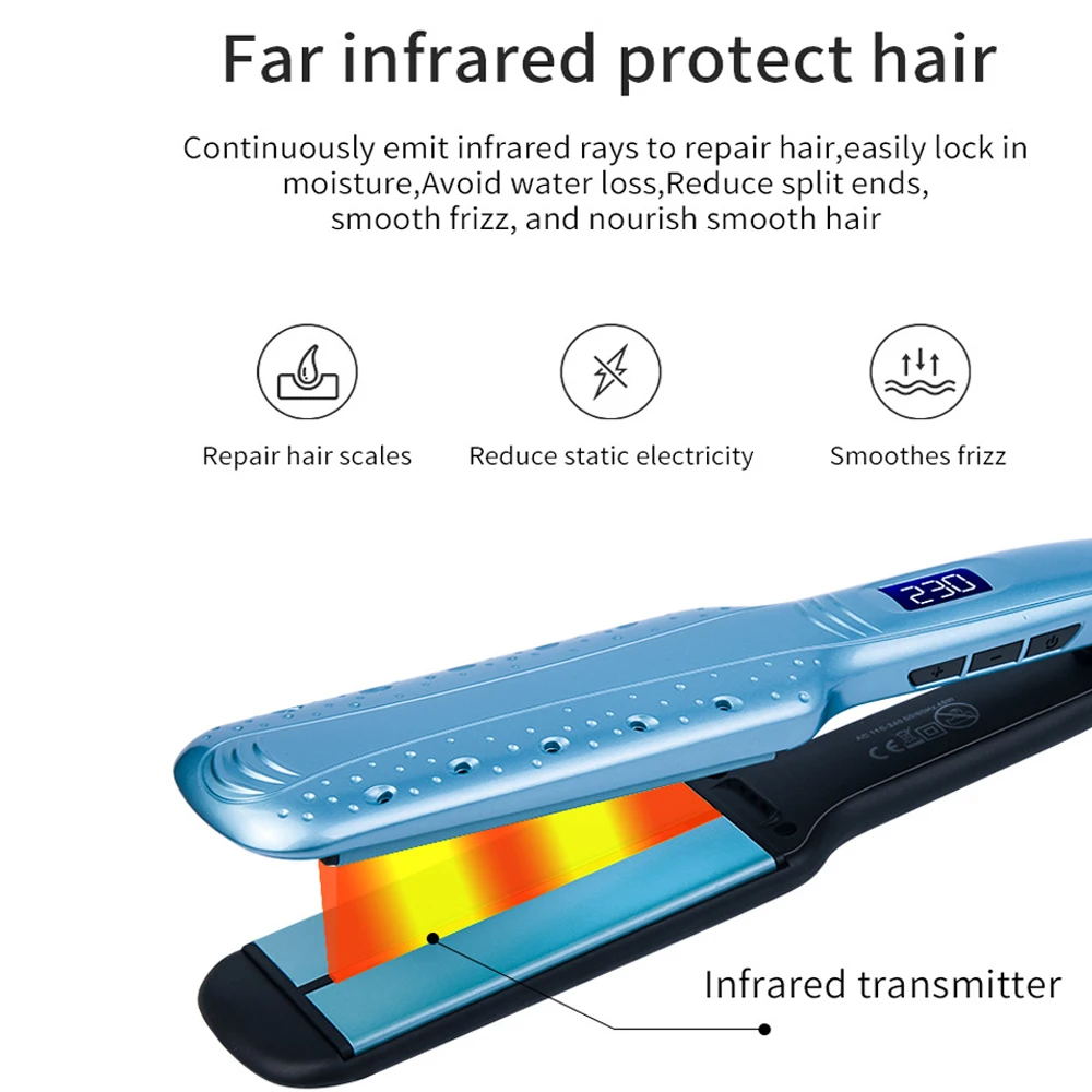 RUCHA инфракрасный выпрямитель для волос отрицательные ионы с ЖК дисплеем
