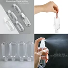 Новинка, дезинфекционная бутылка, прозрачная бутылка для дезинфицирующего средства для рук, пустая бутылка для лосьона, портативный крючок, брелок для ключей, бутылка