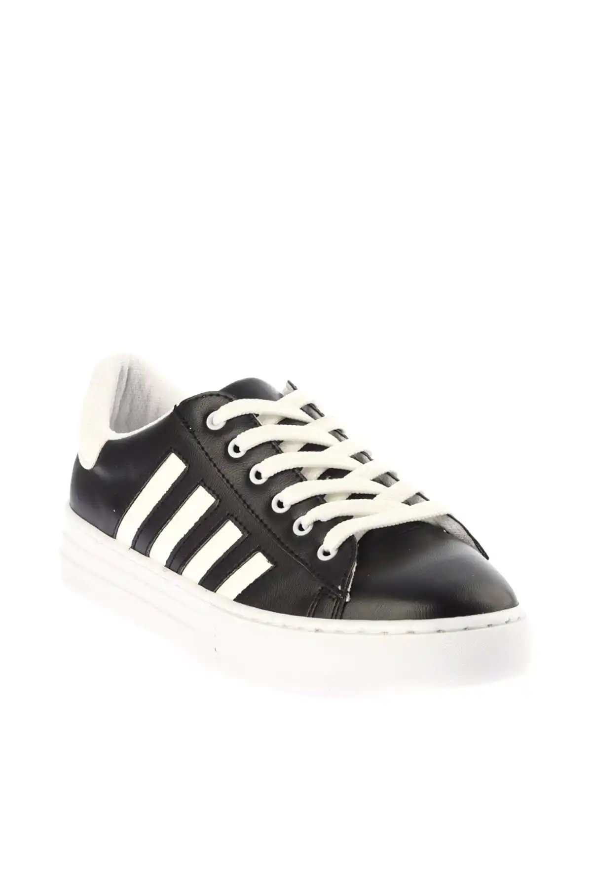 SOHO/модные черные дышащие женские кроссовки из искусственной кожи Белые в полоску