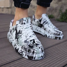 Chekich Women & Men Shoes Black and White Pattern Non Leather Unisex Sneakers Lace Up Printed Summer Autumn Seasons Skateboard Couples Lovers Light Casual Big Sizes Breathable Odorless Adult New Brand Hot Sale CH255 V6