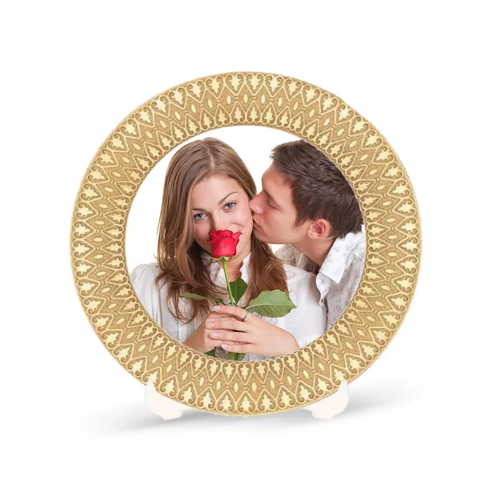 

Персонализированный золотой узор 21 см. Пластина