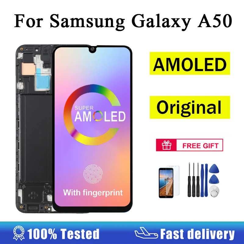AUMOOK оригинальный AMOLED ЖК-дисплей для Samsung Galaxy A50 дисплей сенсорный экран