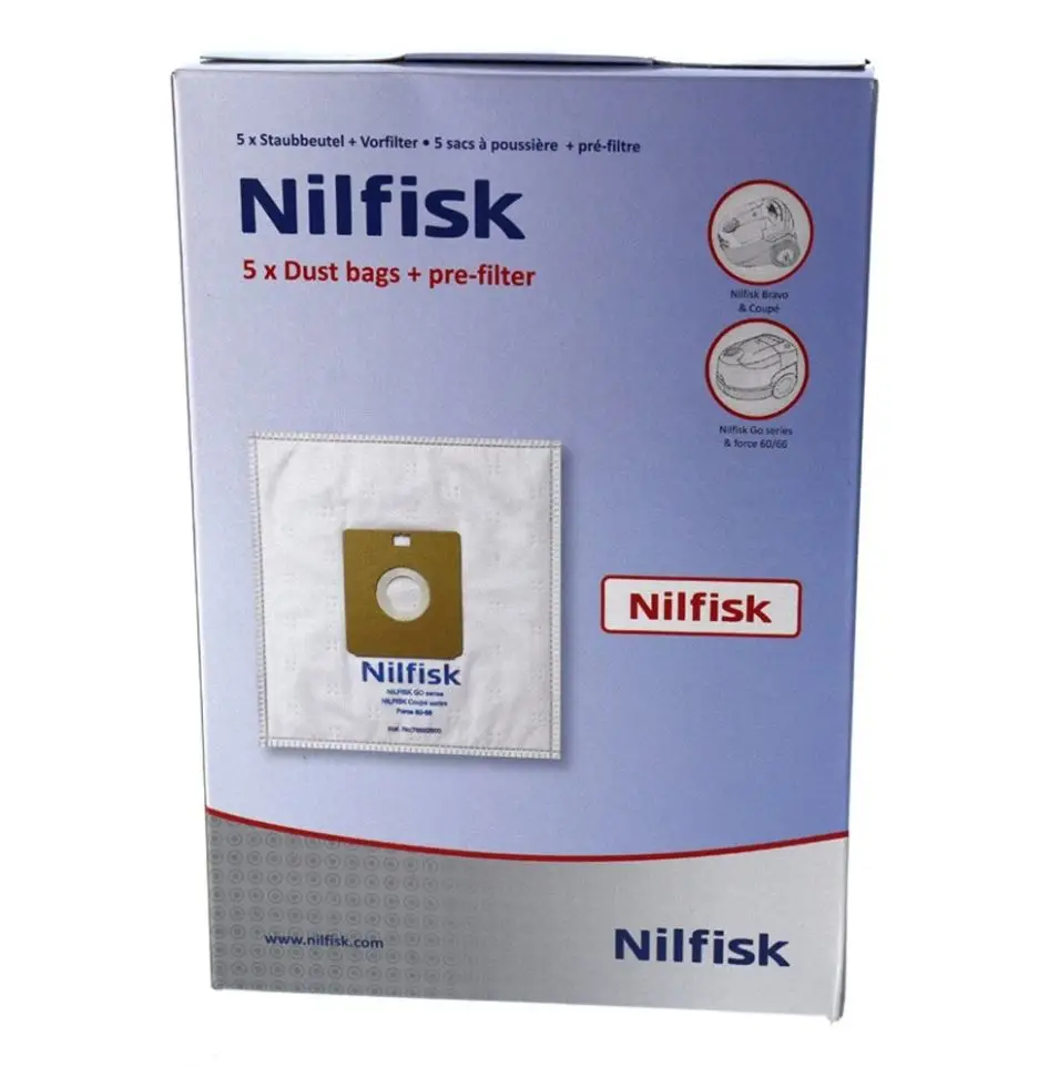 Пылесборник нетканый для Nilfisk Go Series Coupe force 60 66 788602600 (1 упаковка)|Запчасти пылесоса|