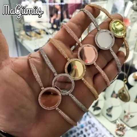 Isimli пластина новый Зажим Серебряный женский браслет|Гибкие и жесткие браслеты| |