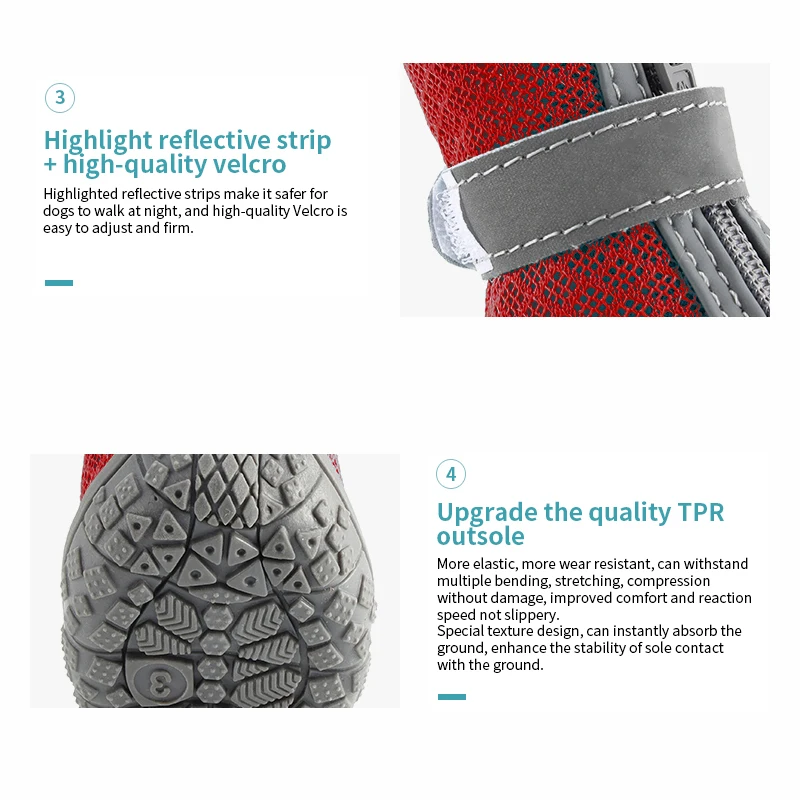 Дышащей сетки собака обувь Демисезонный прочная мягкая подошва для отдыха