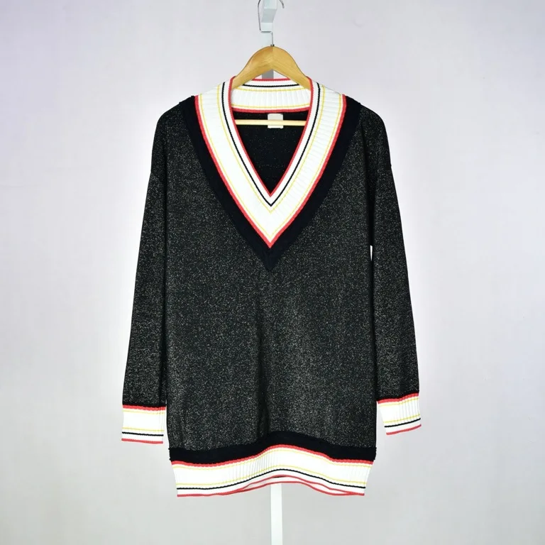 Женский свитер осень-зима 2019 новый цветной контрастный свободный модный длинный