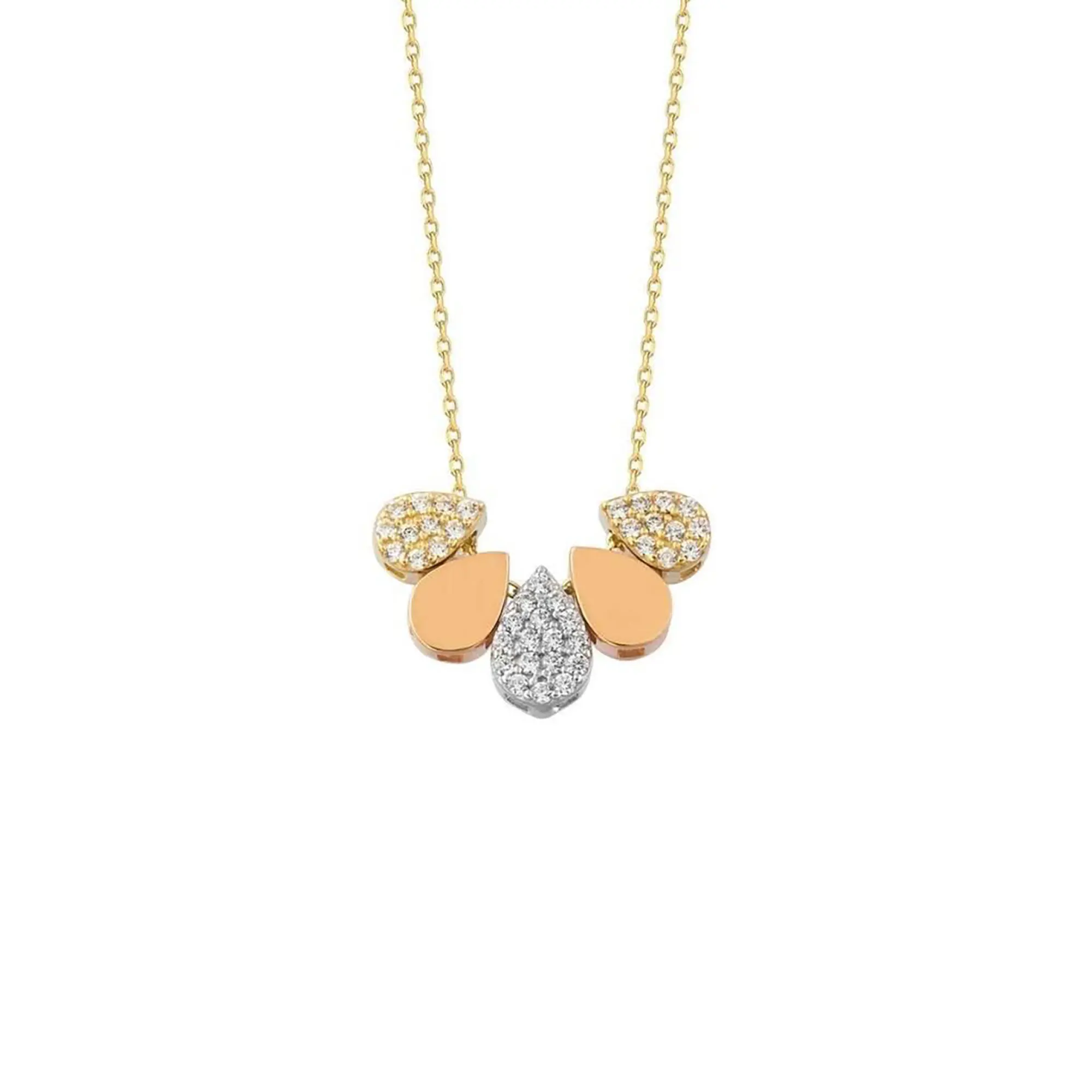 

Tear Drop Gold Necklace 14k - Gift for Her - Womens Gift - Birthday Gift