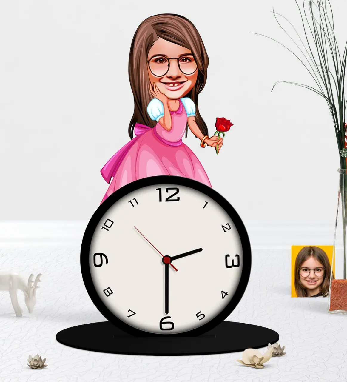 

Personalized Female Child Princess Caricature Of Wooden Trinket Table Saati-2 Reliable Modern Simple Gift Special Design Good Quality surprise