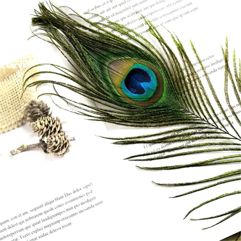 10 шт. натуральные перья павлина для рукоделия Свадебные украшения дома 25-30 см