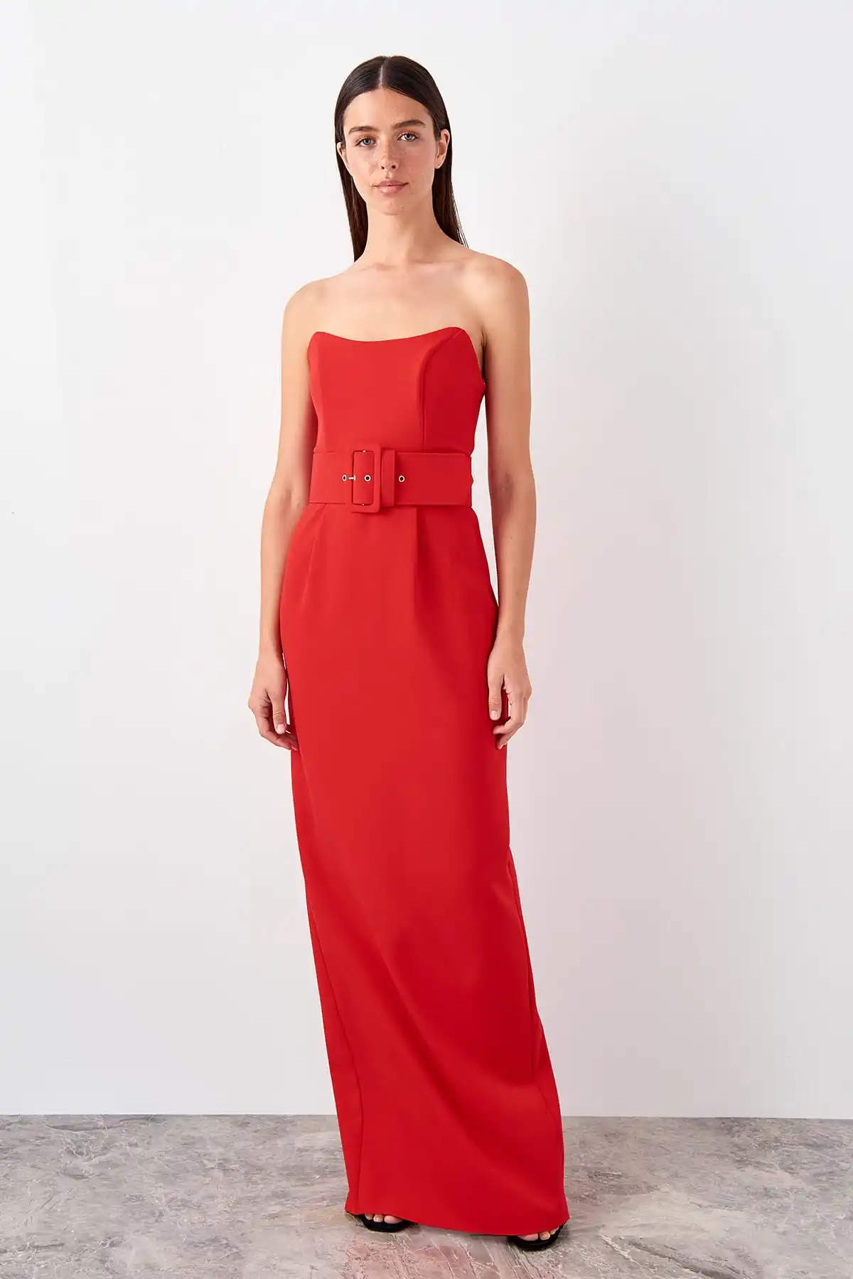 Вечернее платье с поясом TPRSS19FZ0574|Вечерние платья| |