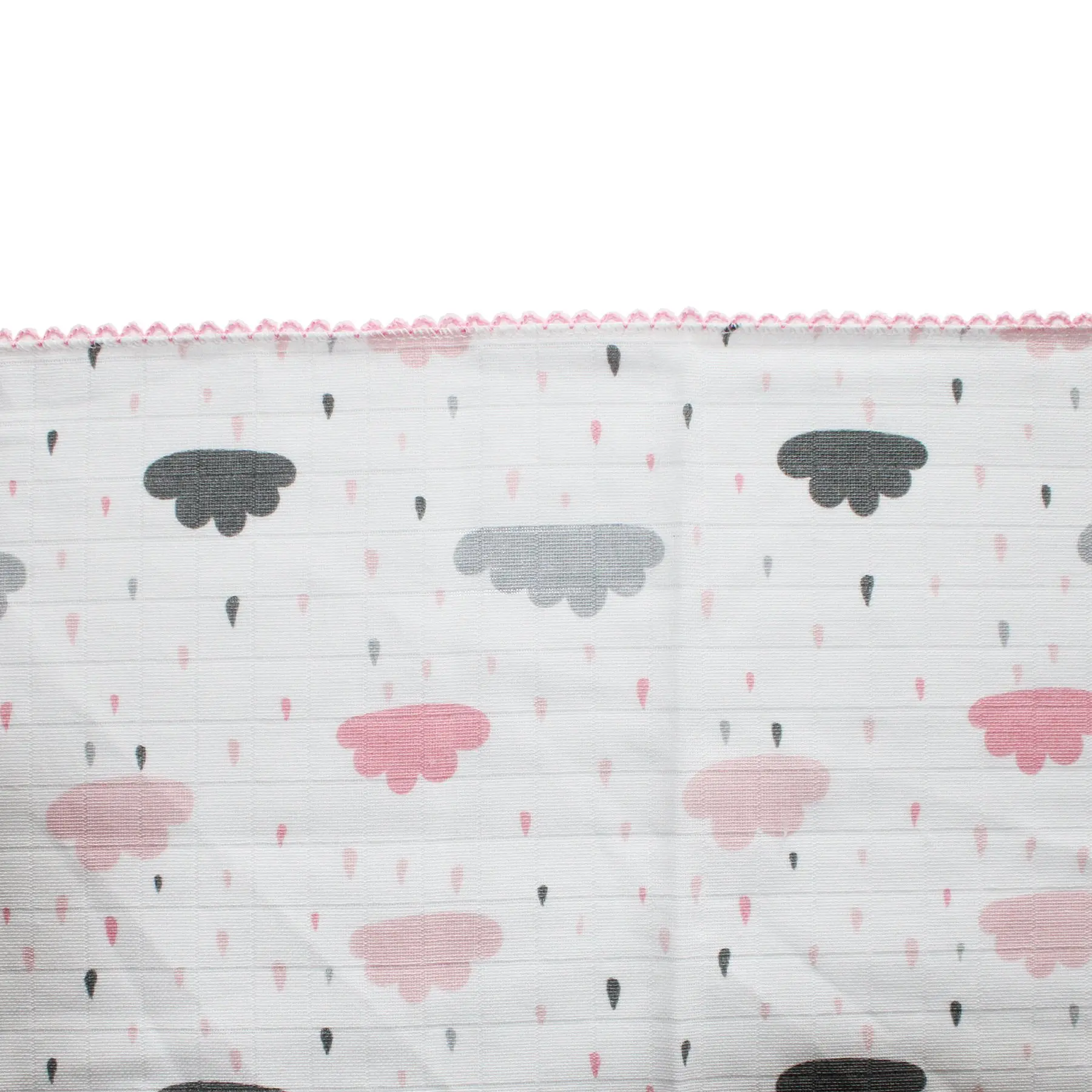 

Pink Gray Cloudy Muslin Blanket