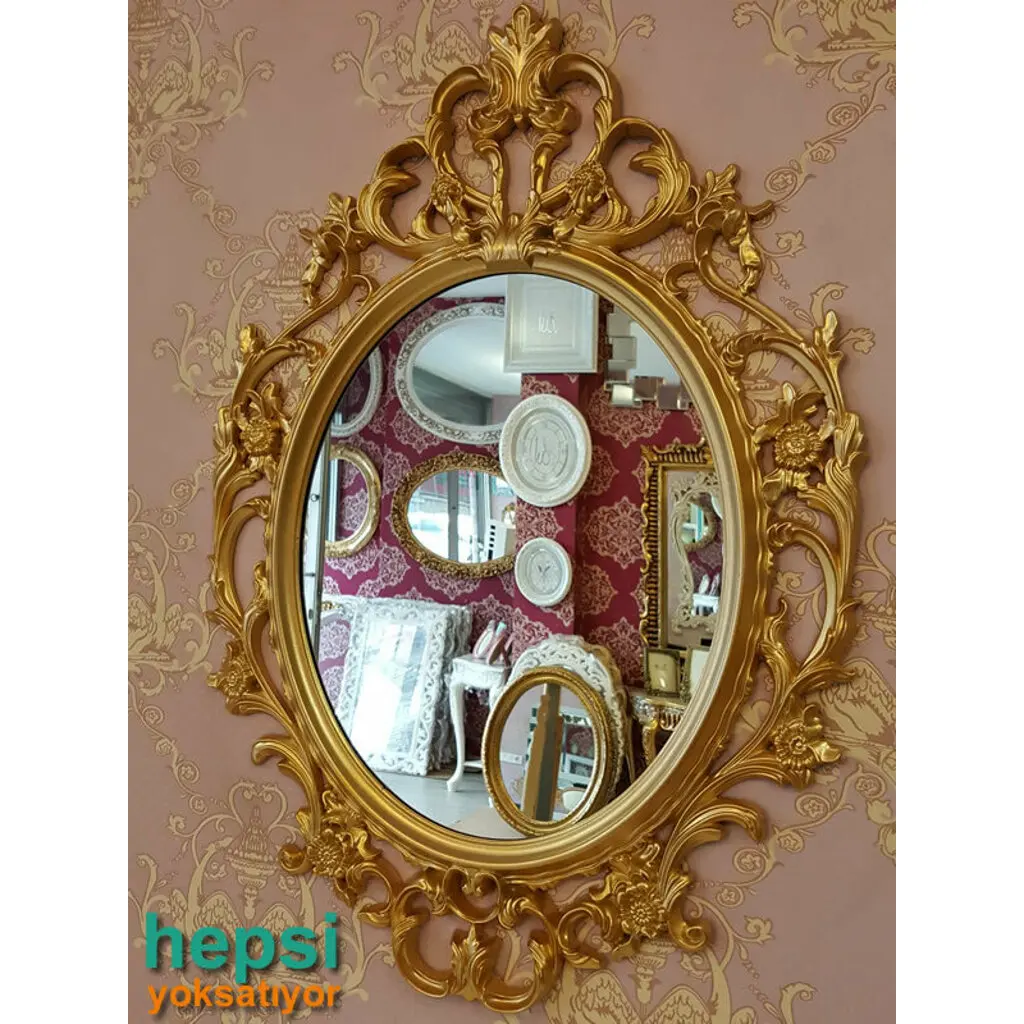 Vintage Crown Pattern Decorative Wall Mirrors Console 83x58cm Round Furniture Full Body Large Length Decor Bathroom From Turkey