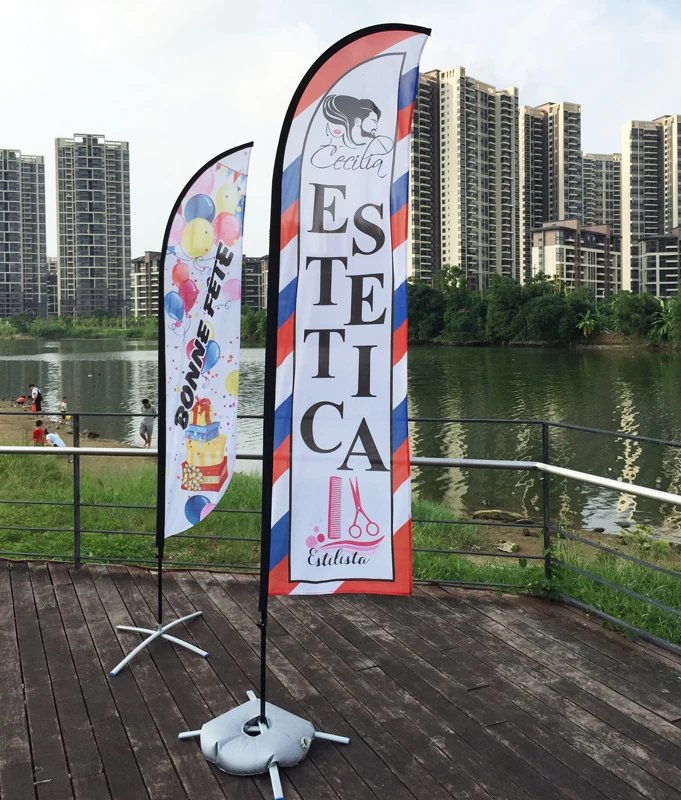 Пляжное перо флаг на заказ Печать баннер полный набор рекламная акция торговля