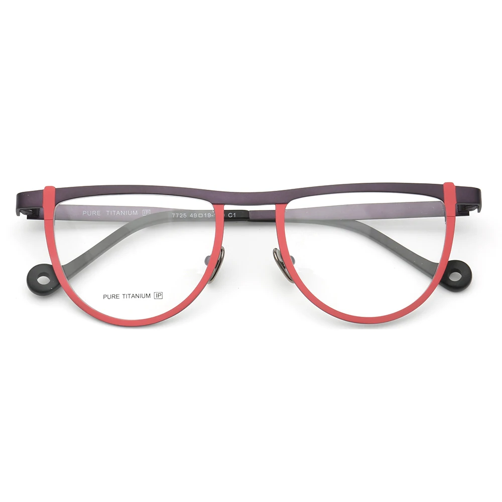 Мужские и женские круглые двухтонированные чистые бета титановые легкие модные