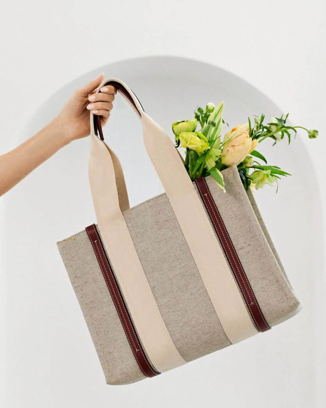 

2021 New Letter Printed Stripe Women Handbags Large Capacity Tote Shopping Bag Canvas Bag Female Japanese Casual Shoulder Bag