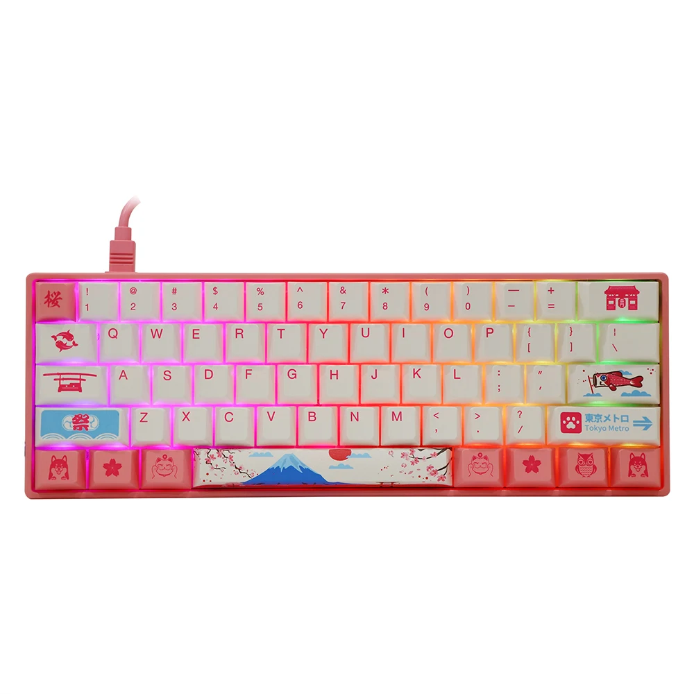 

AKKO 3061S World Tour R2 60% Wired Hotswap Mechanical Gaming Keyboard Cherry Profile RGB Backlight Dye Sublimation PBT Keycaps