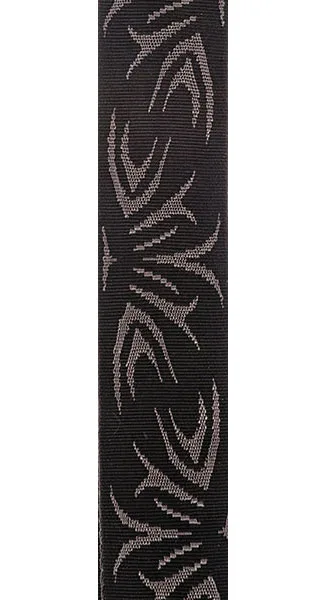 50f078 woven strap for guitar drawing &quotTattoo" black/gray Planet Waves |