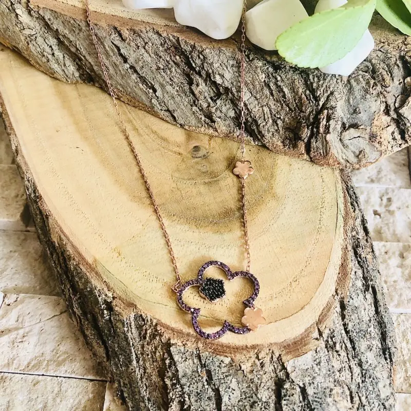 

Clover 925 Sterling Silver Necklace Women Girls Gift Jewelry Accessories Fashion Handmade Elegant Chain