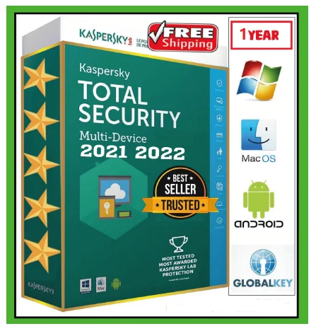 

KASPERSKY TOTAL SECURITY 2021 | 1 Device | 1 Year | Windows, Mac, Android | Global KEY