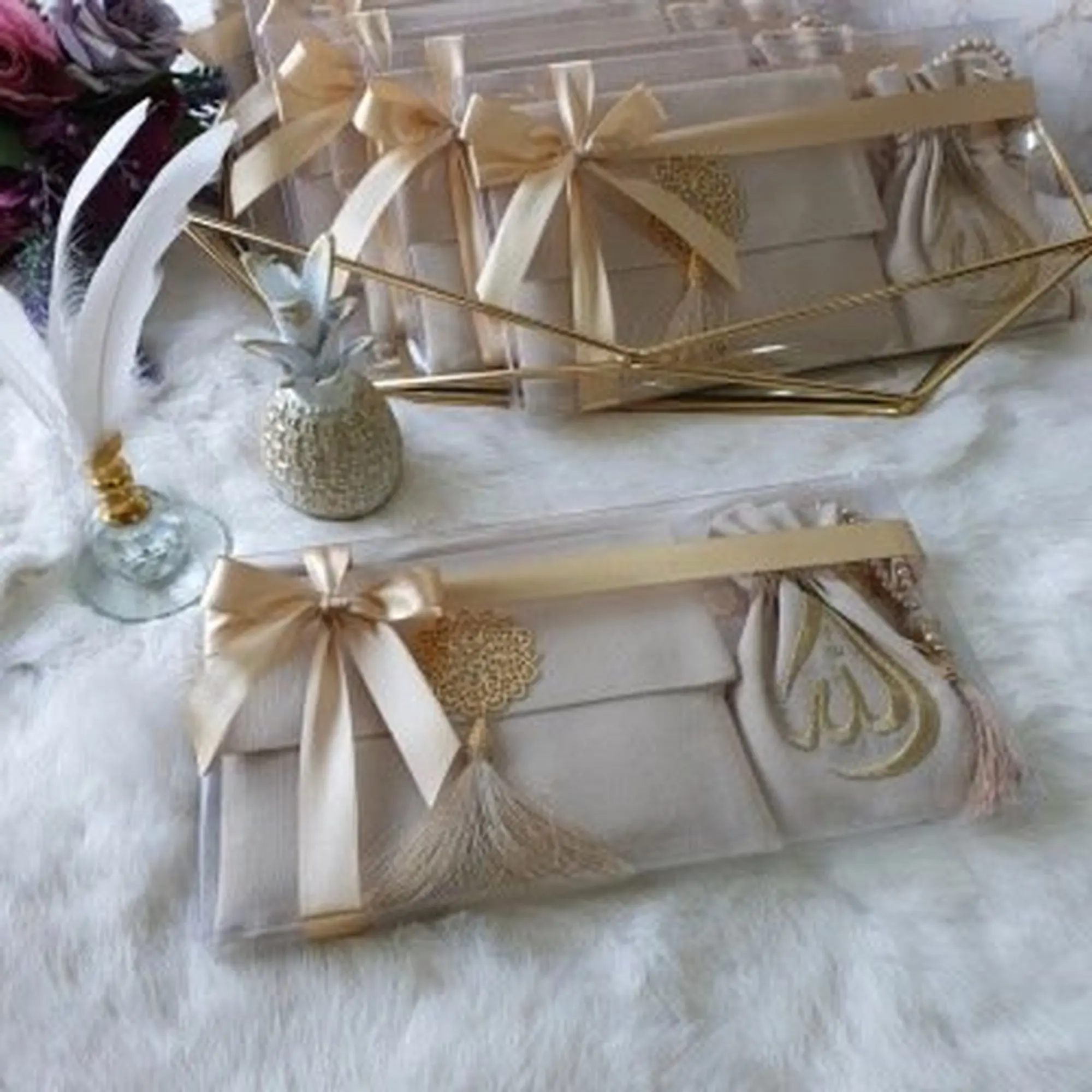 

Nakkaş Series, Yasin & Rosary Set Slub with Bag
