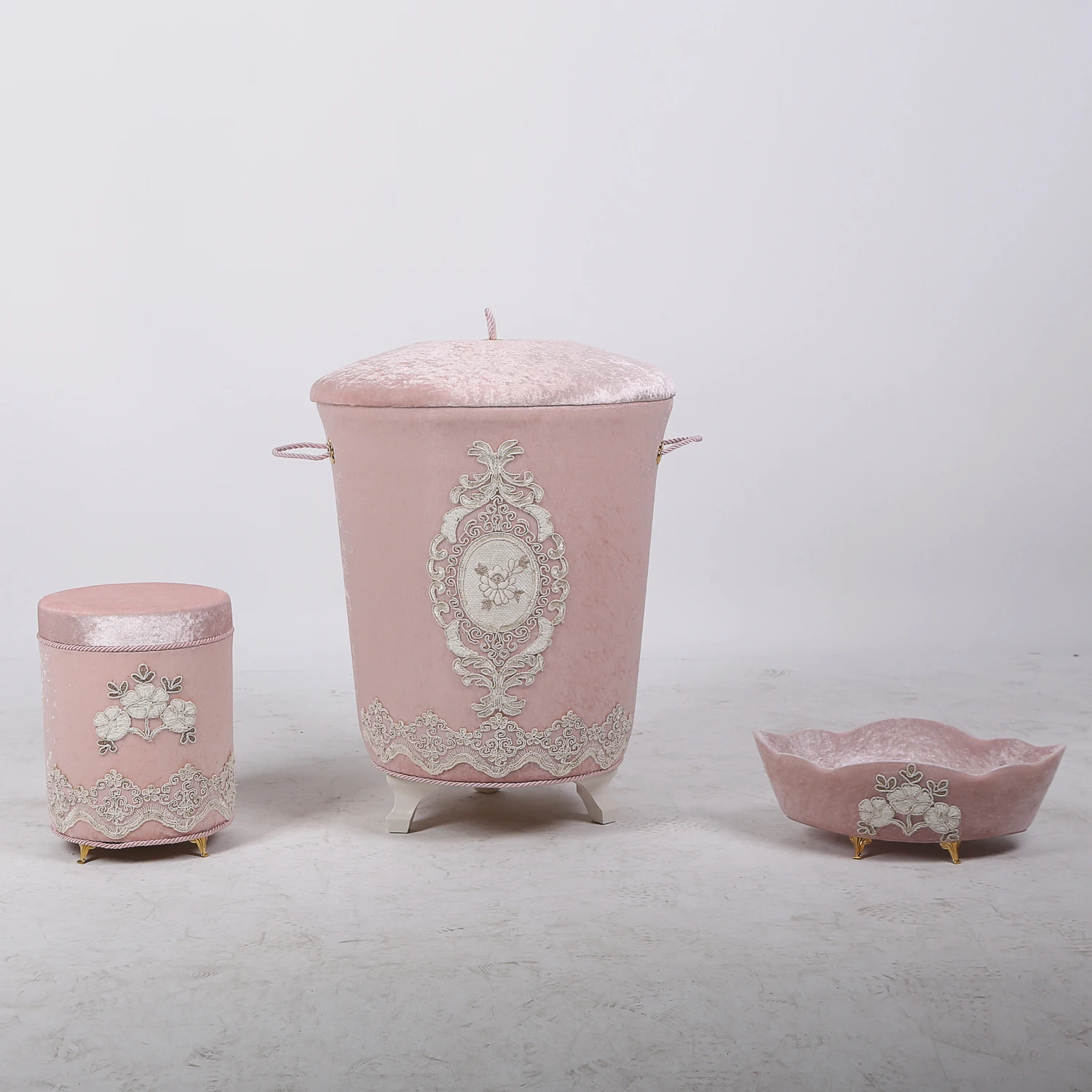 Comprare Bonny Home Esclusivo Set Di Cestini Per Biancheria Da 6 Pezzi Rosa E Set Di Tappetini Da Bagno Organizzatore Deposito Di Vestiti Sporchi E Tappeti Da Bagno