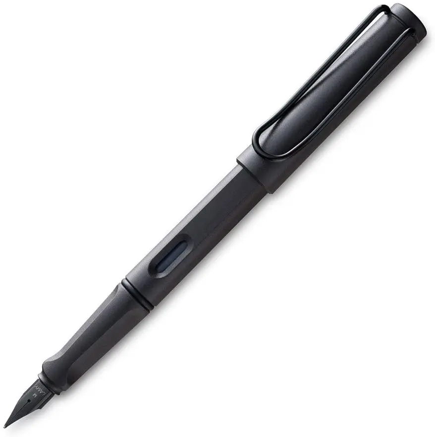 Перьевая ручка Lamy Safari с металлическим зажимом черный матовый перо 17-м |