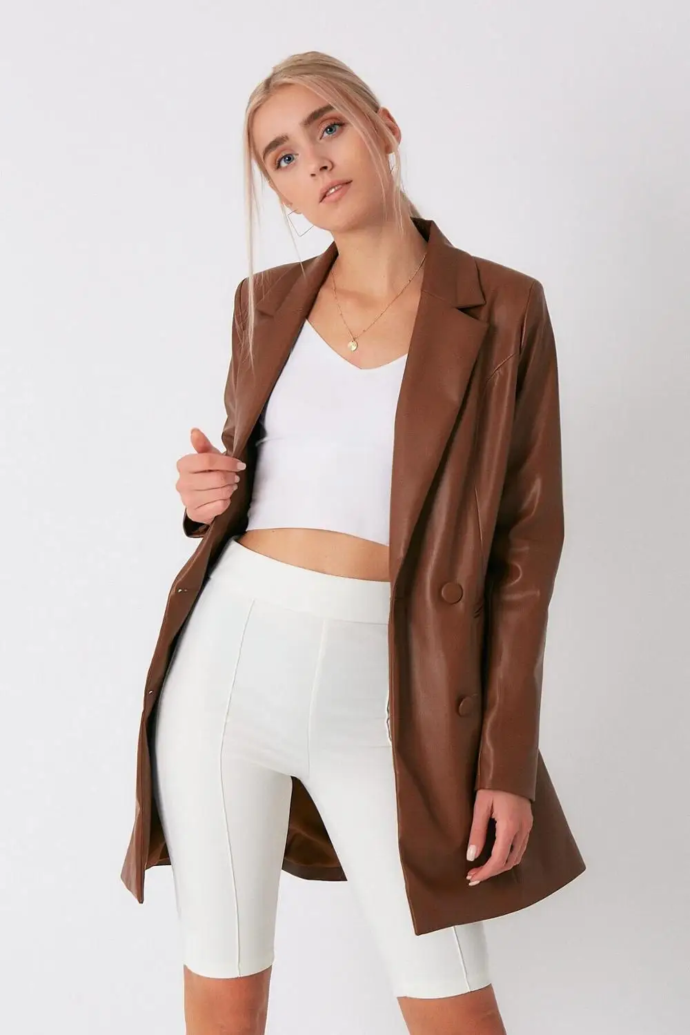 Free shipping brown genuine sheepskin women jacket classical jacket models Spring Autumn Fashion