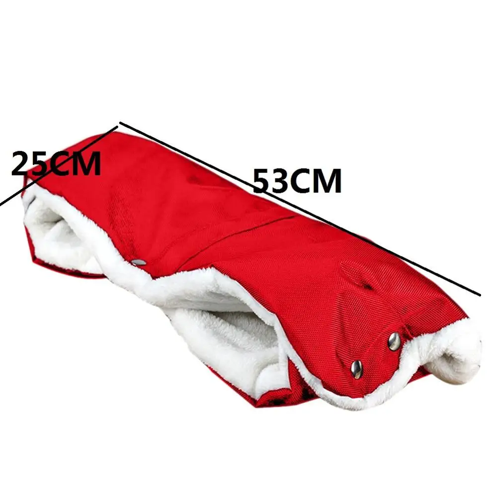 RED 01 Thicken Детские зимние теплые варежки на коляску, коляска, муфта для рук, водонепроницаемый аксессуар для коляски, рукавица, детская коляска, клатч, тележка, толстые флисовые перчатки - Цвет: RED 01 Thicken