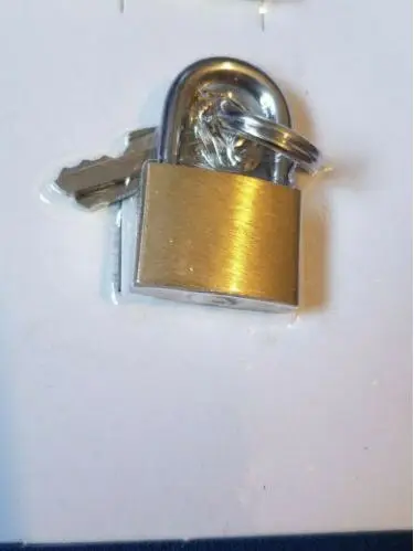Mini brass padlock with 2 keys Lock 20 mm travel bag suitcase luggage |