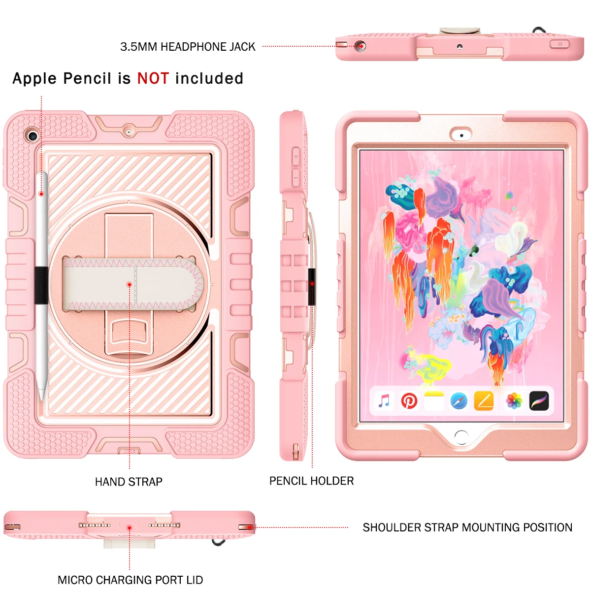 Чехол для IPad 10 2 Pro11 Air2 Air 4 Mini6 детский чехол вращающийся на 360 градусов