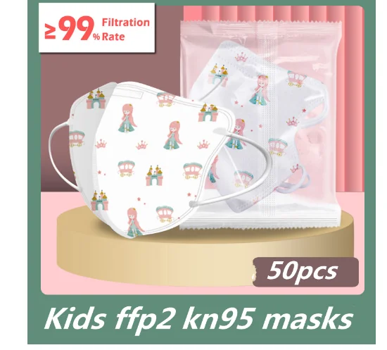 10 шт. 4 слоя мультяшной 3d-маски ffp2mask для детей 0-3 лет | Красота и здоровье