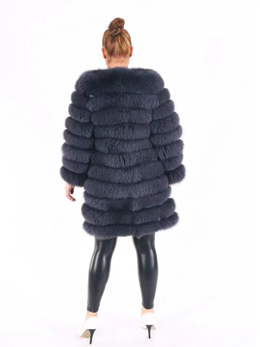 Fashion winter warm fur coat natural fox fur coat real fox fur jacket winter thick warm coat 2021