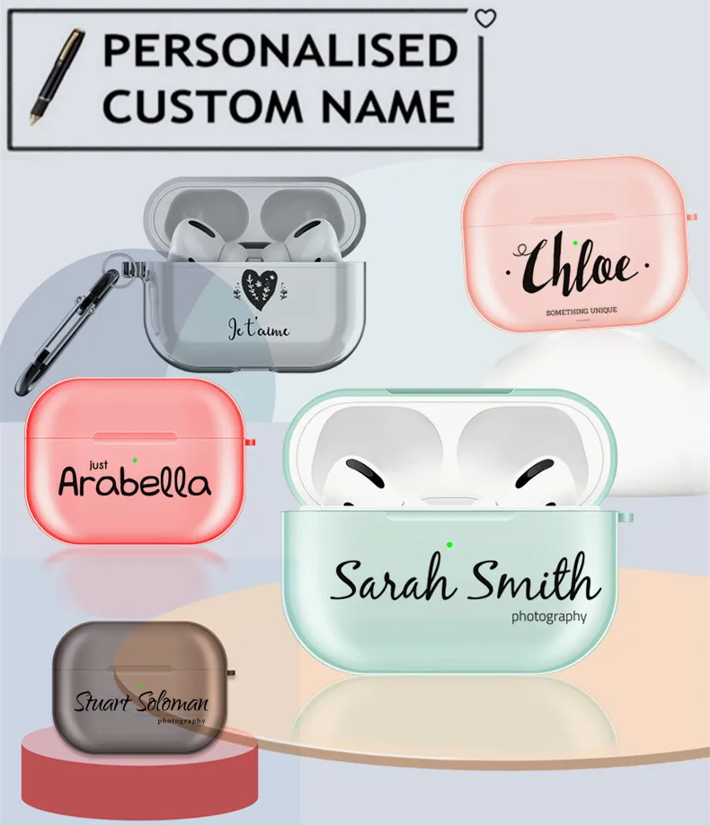 Персонализированный Чехол с именем на заказ цитатами текстом планшетом Airpods PRO