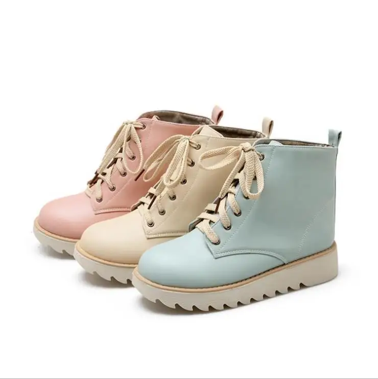 Ботинки женские модные ботинки martin ботильоны на шнуровке распродажа обувь с