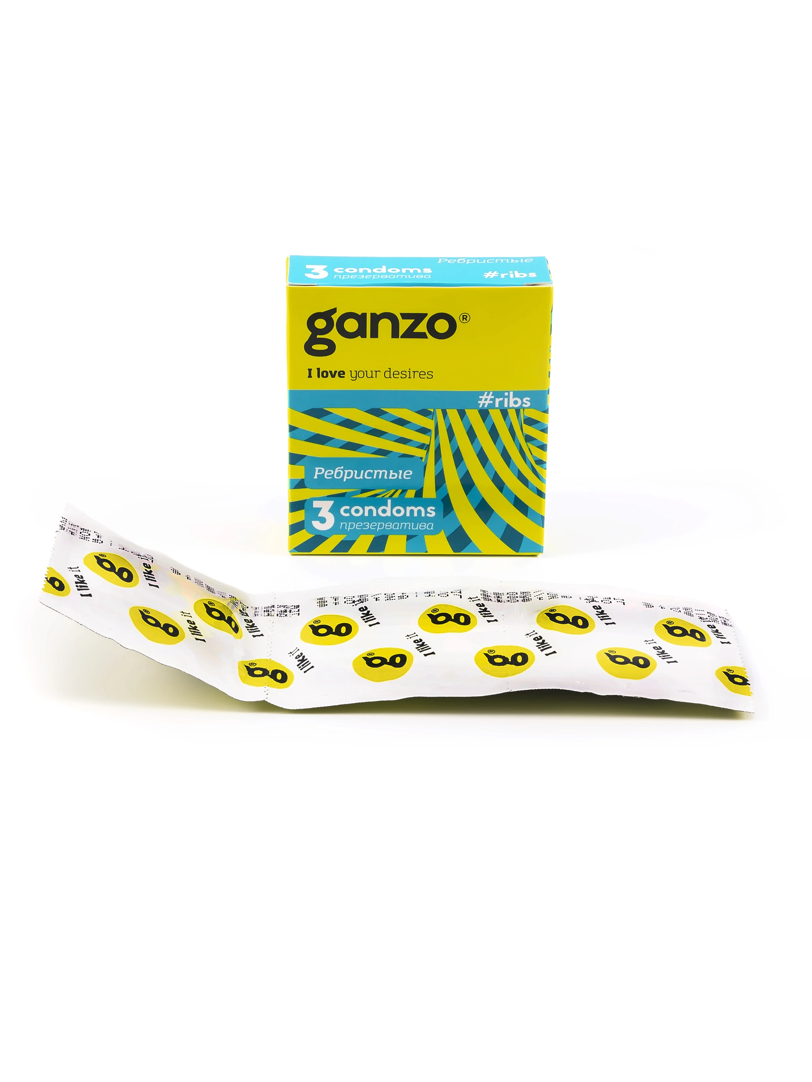 Презервативы Ребристые GANZO RIBS (3шт.) | Красота и здоровье