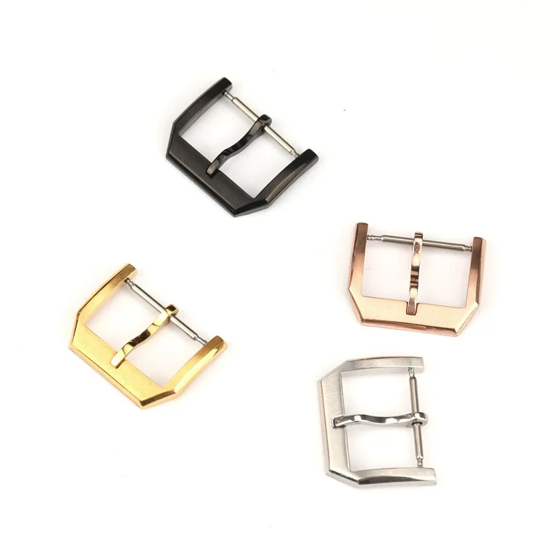 18mm Watch Buckle 316L Stainless Steel Pin Buckle Brushed Watch Clasp Watch Band for IWC Pilot Watch Strap Tang Watch Buckle