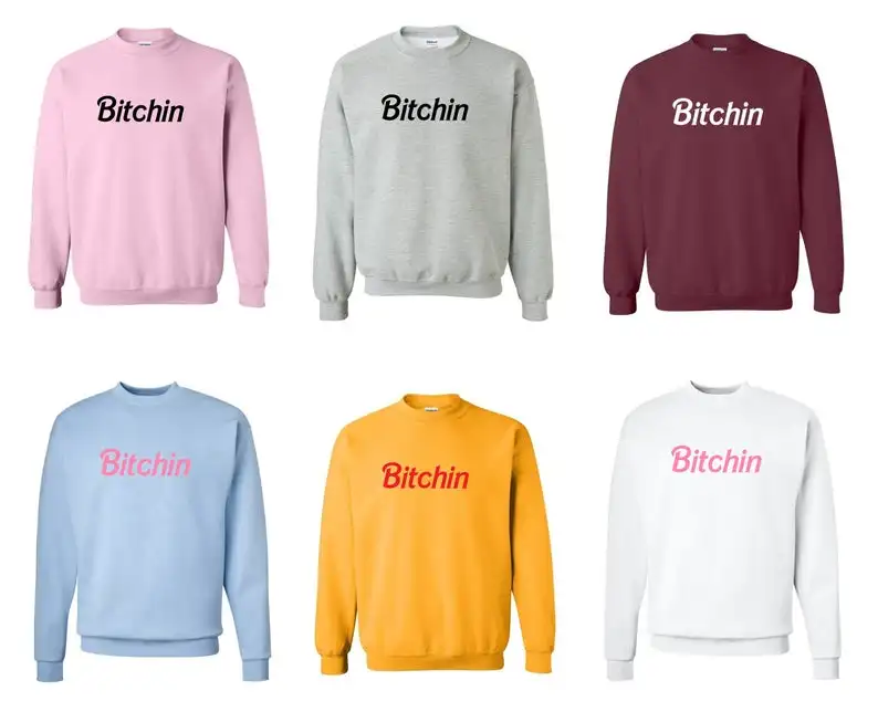 

Sugarbaby New Arrival Bitchin Unisex Sweatshirt Long Sleeve Fashion Tumblr Jumper Bitchin Jumper Drop Shipping