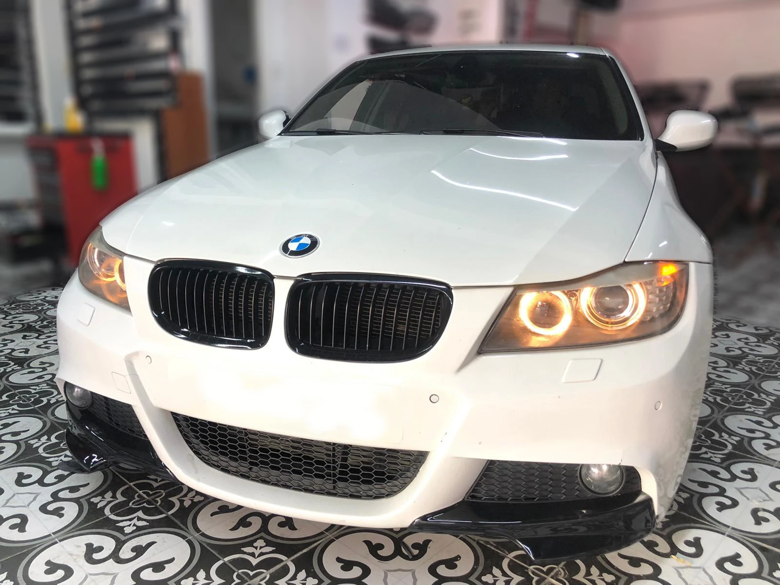 Передний бампер для Bmw E90 - E91 Lci M сплиттер клапан шесть креплений Abs пластиковая