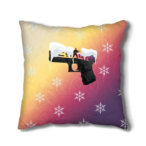 Подушка 3D Новогодний cs:go градиент| |