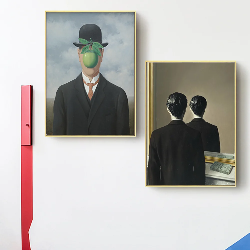 

Rene Magritte Reproduction Abstract Modern Wall Art Canvas Painting Nordic Posters And Prints Wall Pictures For Living Room Deco