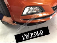 for volkswagen polo front bumper attachment lip 2009 2020 piano glossy black splitter diffuser universal spoiler bumper