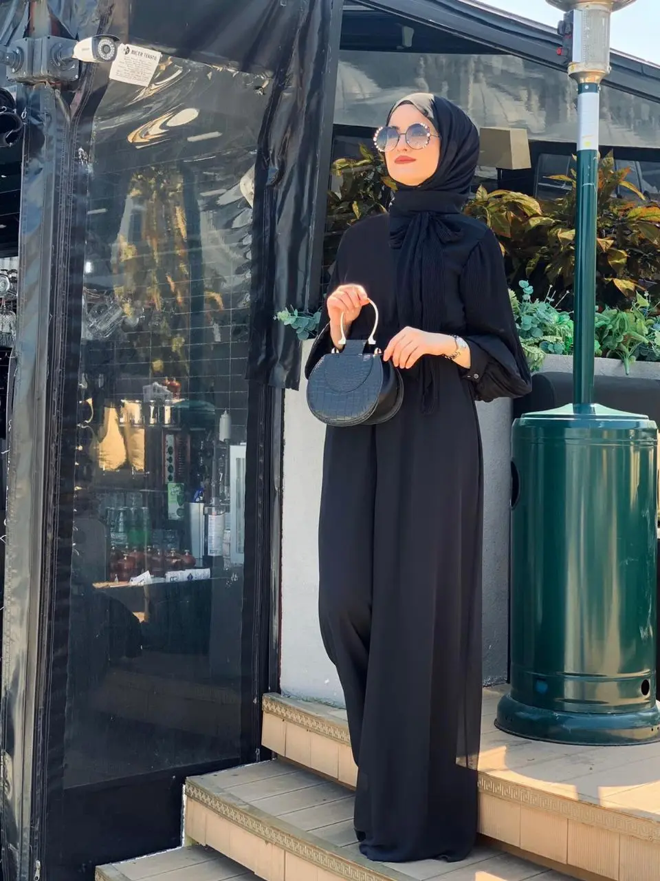Women's for Dress Overalls Clothing Jumpsuit Pleated Sleeves and Neckline One Piece Turkey Spring 2021 Muslim Fashion Islam