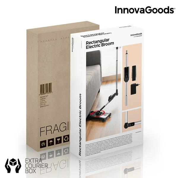 InnovaGoods прямоугольный электрический веник 7 2 V 700 мА/ч черного и серого